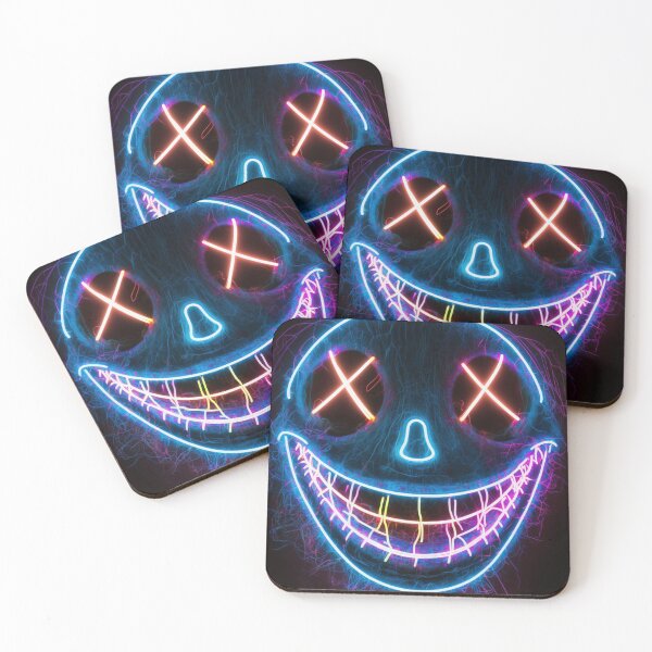 Item preview, Cross Smiley Face In Neon designed and sold by letsgetinspired.