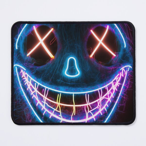 Item preview, Cross Smiley Face In Neon designed and sold by letsgetinspired.