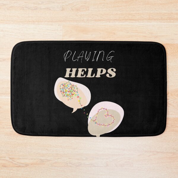 Item preview,  Playing Helps Mental Health Awareness Black designed and sold by BeBraveStore.