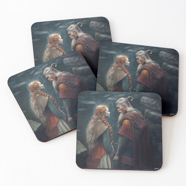 Item preview, Pareja vikinga enamorada designed and sold by UbeeU-Pixels.