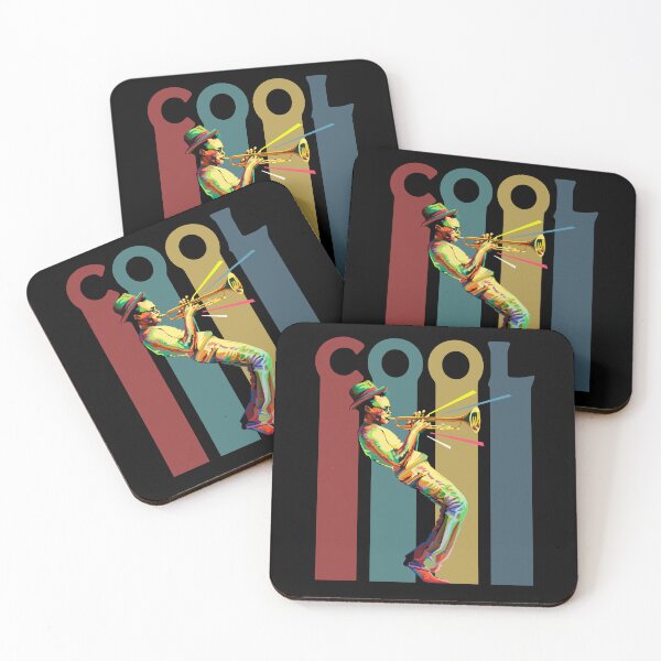 Item preview, COOL - Retro design with a jazz trumpet player designed and sold by Blended Designs ⭐⭐⭐⭐⭐.