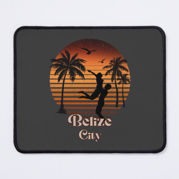 Item preview, Belize city retro sunset palm tree romantic designed and sold by TipTopTapo.