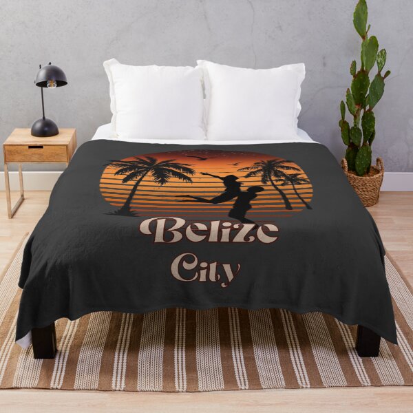 Item preview, Belize city retro sunset palm tree romantic designed and sold by TipTopTapo.