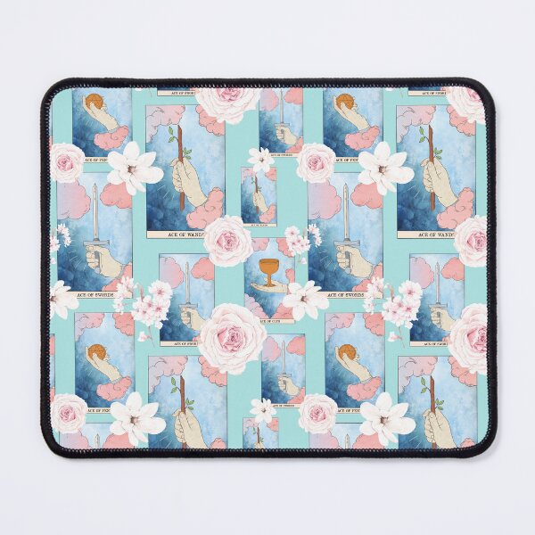 Item preview, Soft and Sweet - Floral Tarot Card Pattern - Minor Arcana - Suit of Aces designed and sold by Annalee Beer.