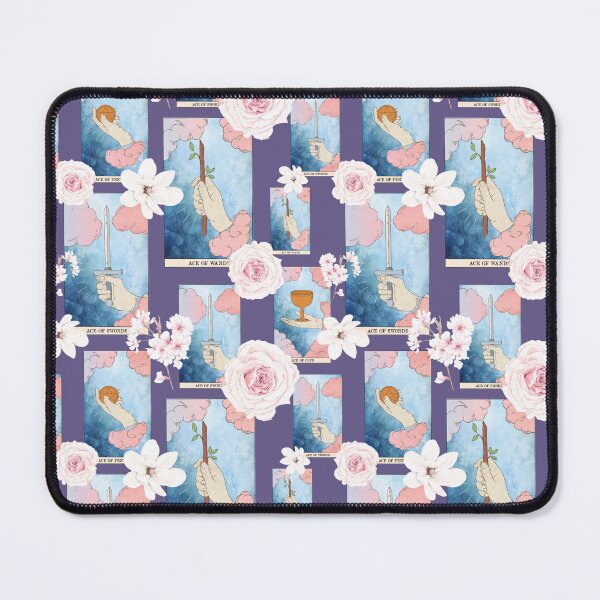Item preview, Soft and Sweet - Floral Tarot Card Pattern - Minor Arcana - Suit of Aces designed and sold by Annalee Beer.