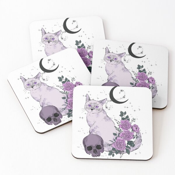 Item preview, gato y esqueleto designed and sold by happygreenshop.