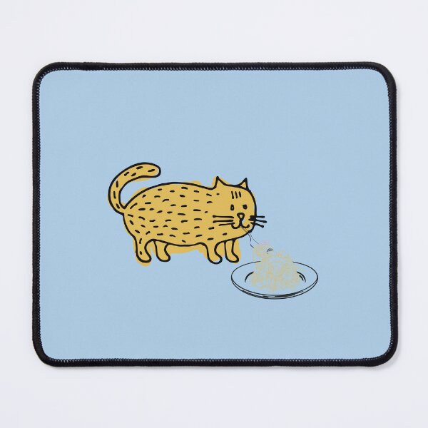 Item preview, Funny Cat Eating Spaghetti designed and sold by fatydesignspace.