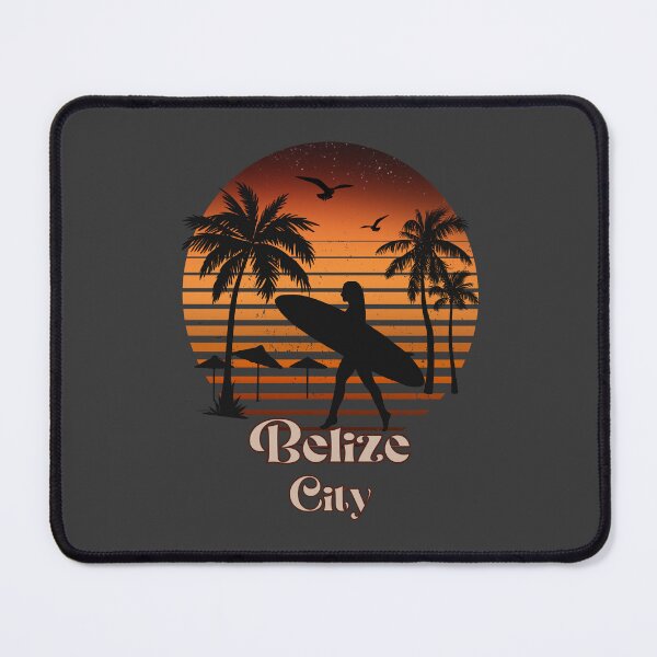 Item preview, Belize city retro sunset palm tree romantic designed and sold by TipTopTapo.
