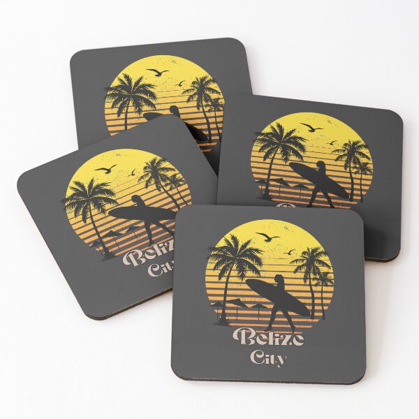Item preview, Belize city retro sunset palm tree romantic  designed and sold by TipTopTapo.