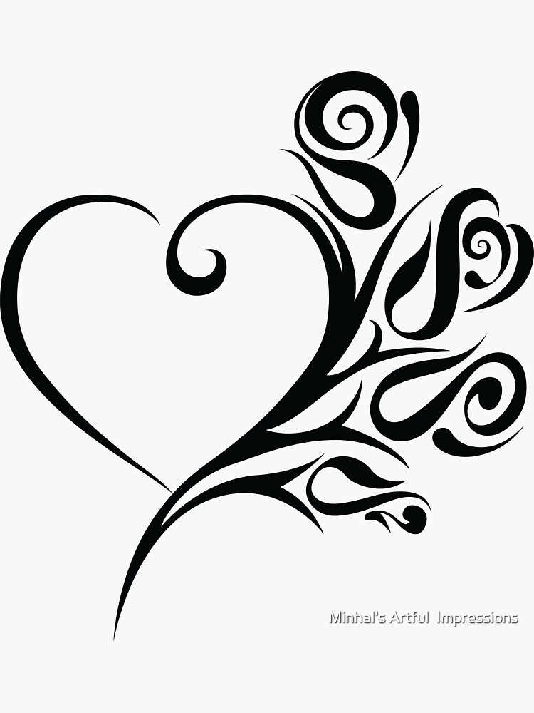 Set Heart Shape Tattoos Stock Vector (Royalty Free) 66492343 | Shutterstock