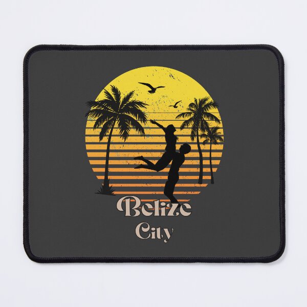 Item preview, Belize city retro sunset palm tree romantic designed and sold by TipTopTapo.