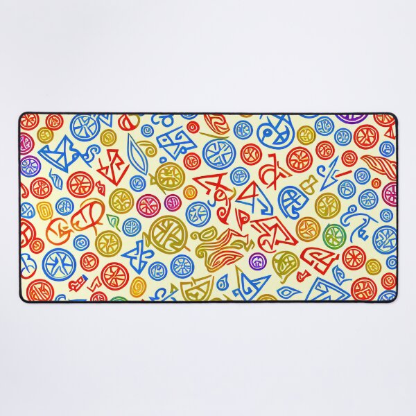 Item preview, Abstract esoteric Symbol Colorful tiled pattern designed and sold by zotilus.