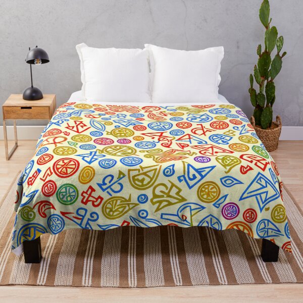 Item preview, Abstract esoteric Symbol Colorful tiled pattern designed and sold by zotilus.