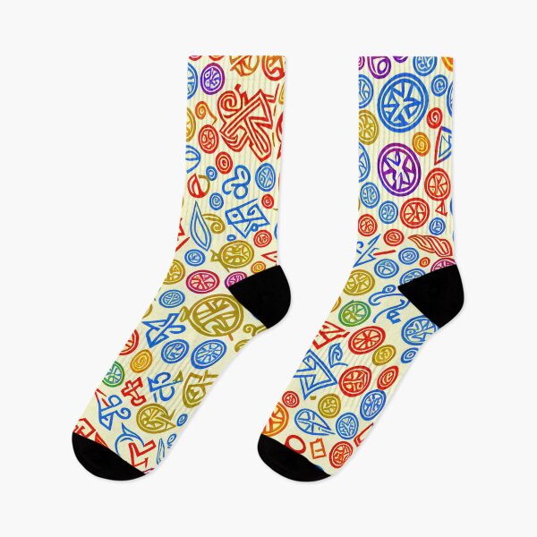 Item preview, Abstract esoteric Symbol Colorful tiled pattern designed and sold by zotilus.