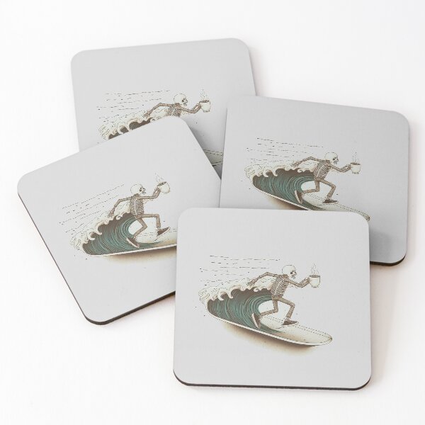 Item preview, Skeleton Surfer  (Cartoon Art) - Coffee designed and sold by The-Fox-Hole.
