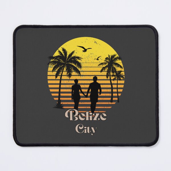 Item preview, Belize city retro sunset palm trees designed and sold by TipTopTapo.