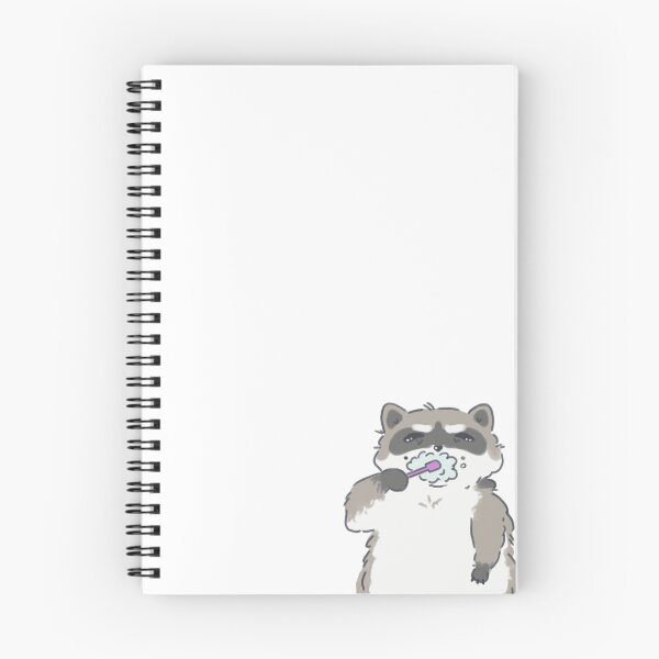Item preview, grumpy raccoon brushing teefs designed and sold by theetrashyartis.