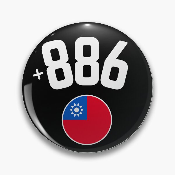 Item preview, TAIWAN country code +886 badge designed and sold by LeddsoDello.