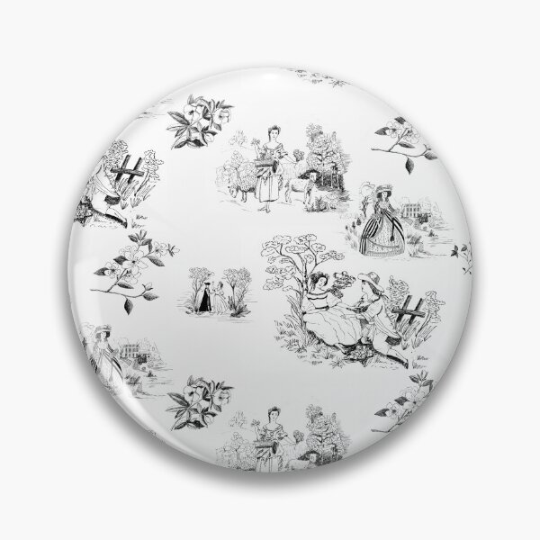 Item preview, Toile de Jouy - Bastien Bastienne Noir designed and sold by LettresandCo.