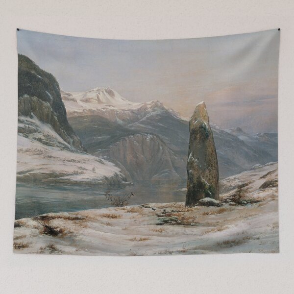 Item preview, Winter scenery - Winter at the Sognefjord by Johan Christian Dahl designed and sold by AR-shop.