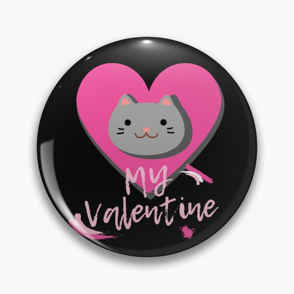 Item preview, My Valentine Kitty Cat Lovers with Pink Heart designed and sold by apathecary.
