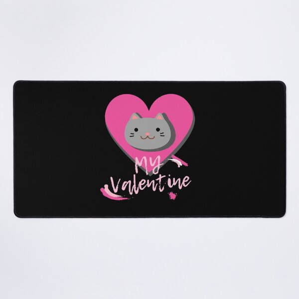 Item preview, My Valentine Kitty Cat Lovers with Pink Heart designed and sold by apathecary.