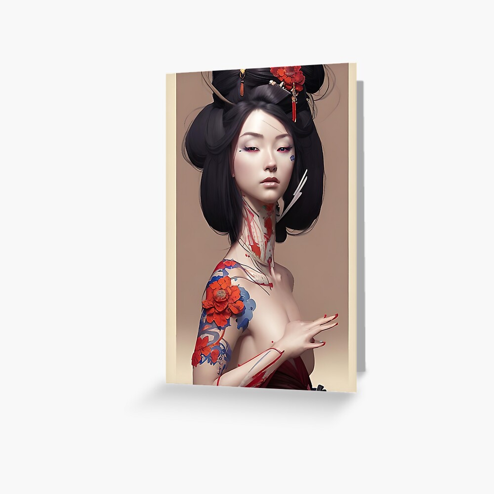 Japanese Geisha in Sublime Digital Art Design