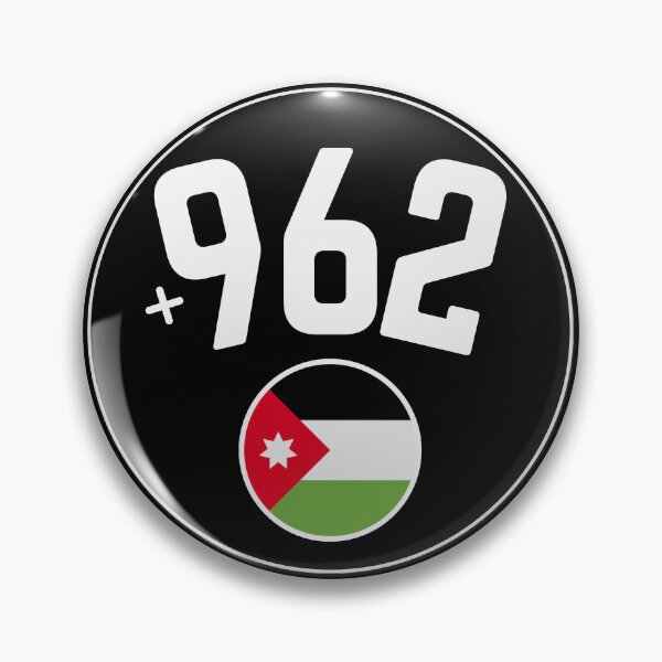 Item preview, JORDAN country code +962 badge designed and sold by LeddsoDello.
