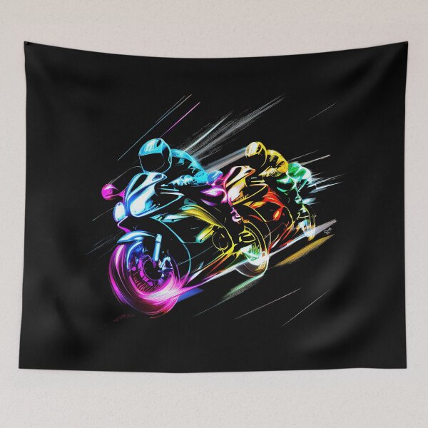 Item preview, Motorcycle Bikers Speeding Artistic #5 designed and sold by Tellingmoon.