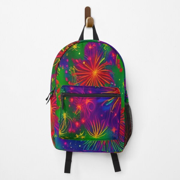 Item preview, Fire Works Pattern with Orange Green and Dark Blue designed and sold by HanaiPrint.
