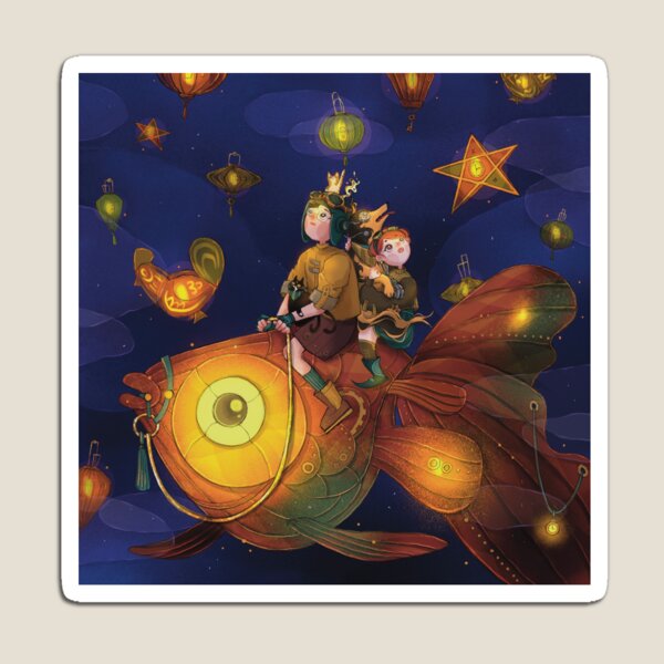 Item preview, Fish Lantern Sticker designed and sold by thucaoillus.