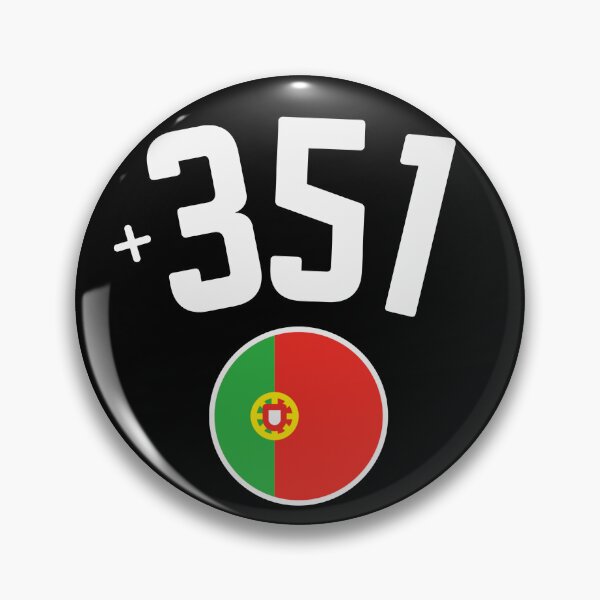 Item preview, PORTUGAL country code +351 badge designed and sold by LeddsoDello.