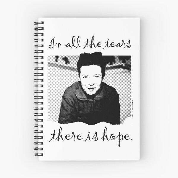 Item preview, Simone de Beauvoir "In all the tears there is hope." designed and sold by GetUpCool.