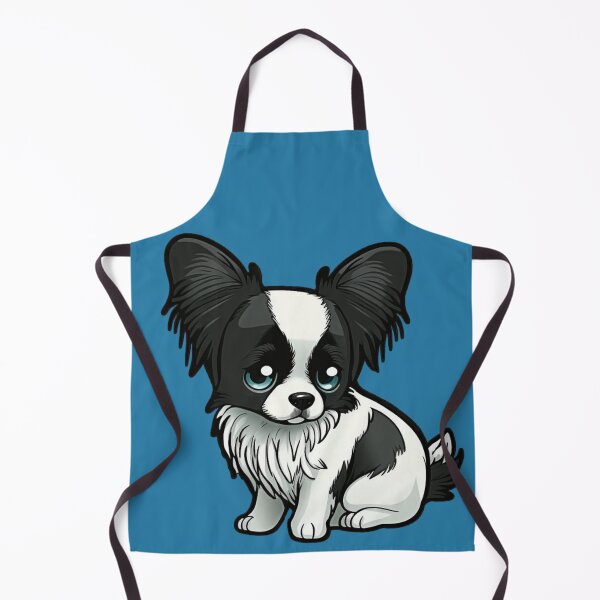 Item preview, Papillon Puppy Dog - Black and White Fur - Kawaii Cartoon designed and sold by UncannyCanvas.