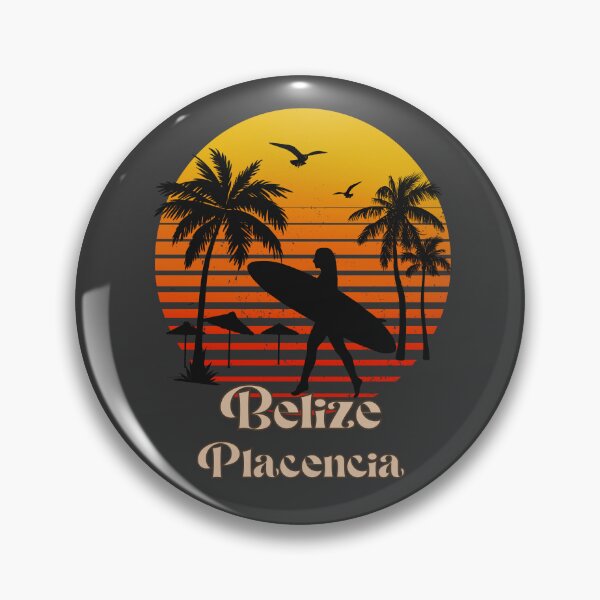 Item preview, Belize Placencia retro sunset palm trees designed and sold by TipTopTapo.