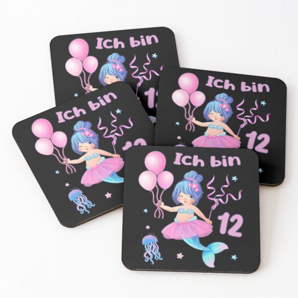 Item preview, Mermaid ballerina birthday girl 12 years designed and sold by Shirt-Designs.