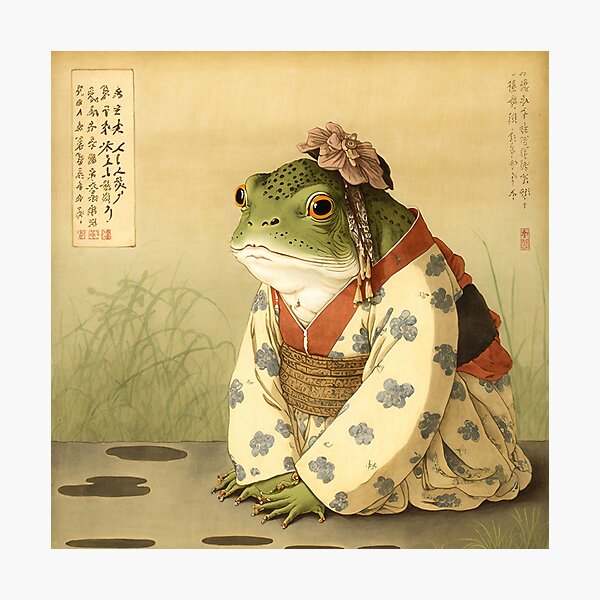 japanese frog painting