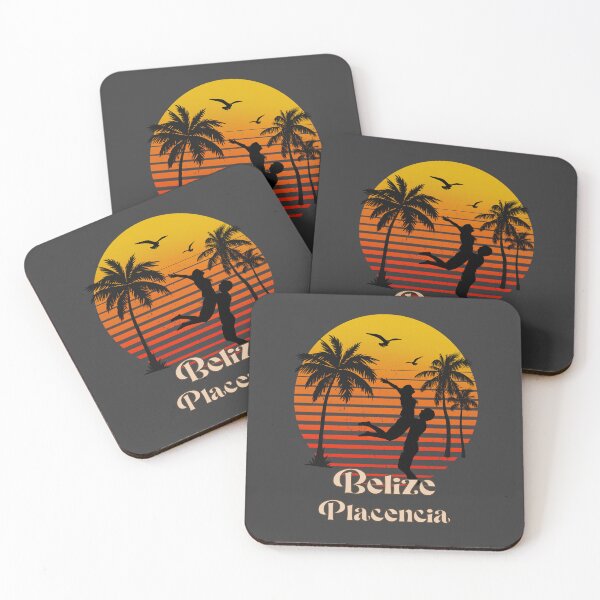 Item preview, Belize Placencia retro sunset palm trees designed and sold by TipTopTapo.