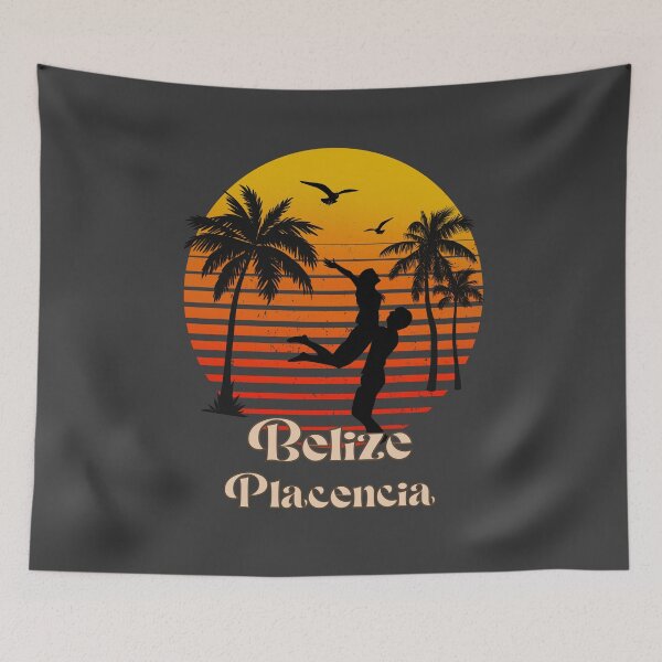 Item preview, Belize Placencia retro sunset palm trees designed and sold by TipTopTapo.