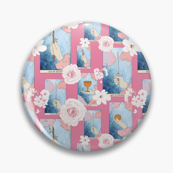 Item preview, Soft and Sweet - Floral Tarot Card Pattern - Minor Arcana - Suit of Aces designed and sold by Annalee Beer.