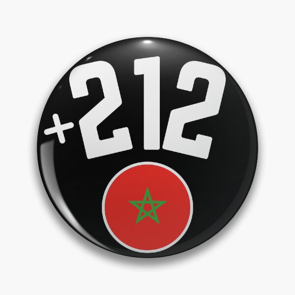 Item preview, MOROCCO country code +212 badge designed and sold by LeddsoDello.