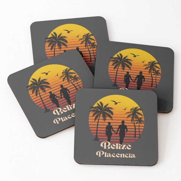 Item preview, Belize Placencia retro sunset palm trees designed and sold by TipTopTapo.