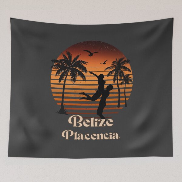 Item preview, Belize Placencia retro sunset palm trees designed and sold by TipTopTapo.