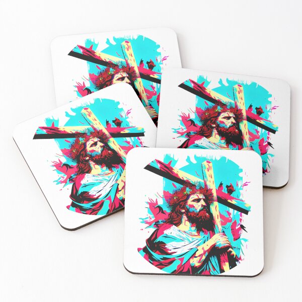 Item preview, jesus with cross designed and sold by ArtificialGenes.