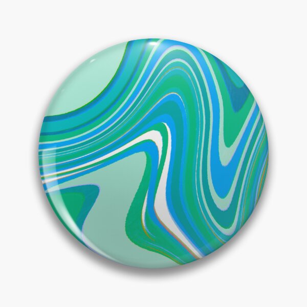 Item preview, Modern Liquid Swirl Abstract Pattern Vibrant Neon Blue, Blue Tones, Green and Blue, Green Tones, Marble Multicolor Design designed and sold by theprintedclub.