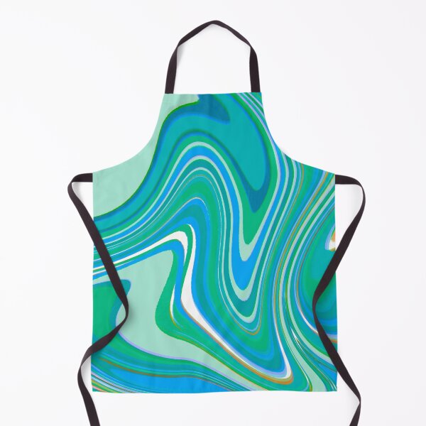 Item preview, Modern Liquid Swirl Abstract Pattern Vibrant Neon Blue, Blue Tones, Green and Blue, Green Tones, Marble Multicolor Design designed and sold by theprintedclub.