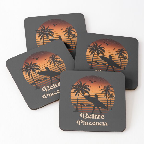 Item preview, Belize Placencia retro sunset palm trees designed and sold by TipTopTapo.