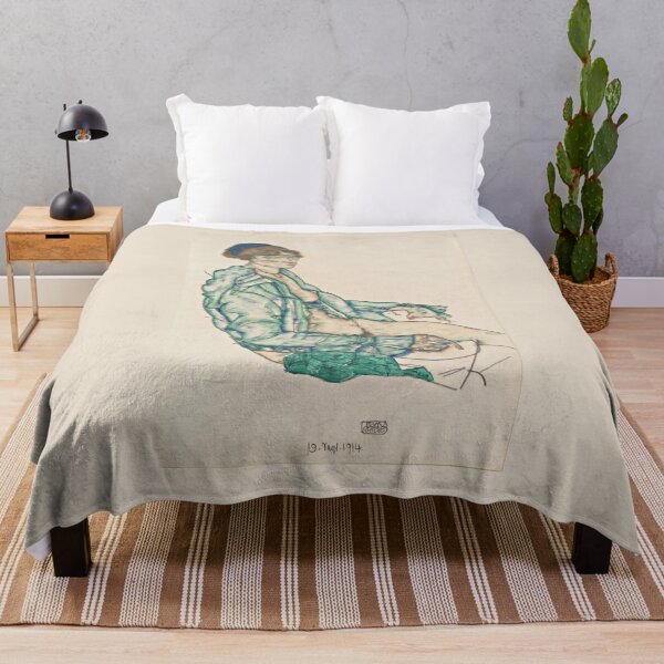 Item preview, Egon Schiele Sitting Semi-Nude with Blue Hairband designed and sold by TeeARTHY.