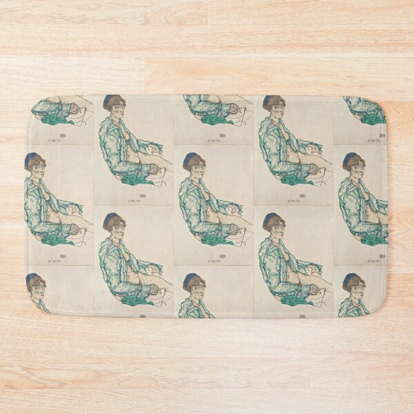 Item preview, Egon Schiele   Sitting Semi-Nude with Blue Hairband designed and sold by TeeARTHY.