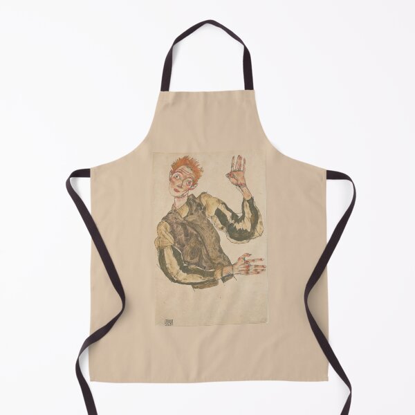 Item preview, Egon Schiele Self-Portrait with Striped Sleeves designed and sold by TeeARTHY.